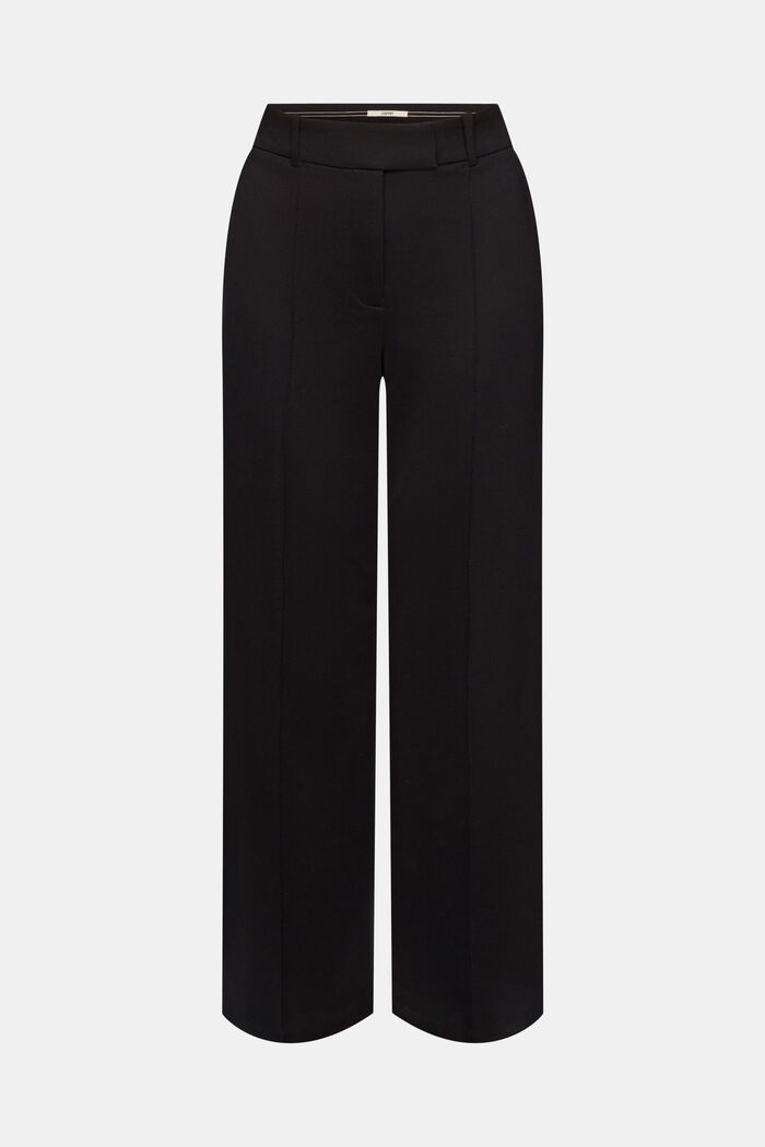 Mid-rise wide leg trousers, BLACK, detail image number 6