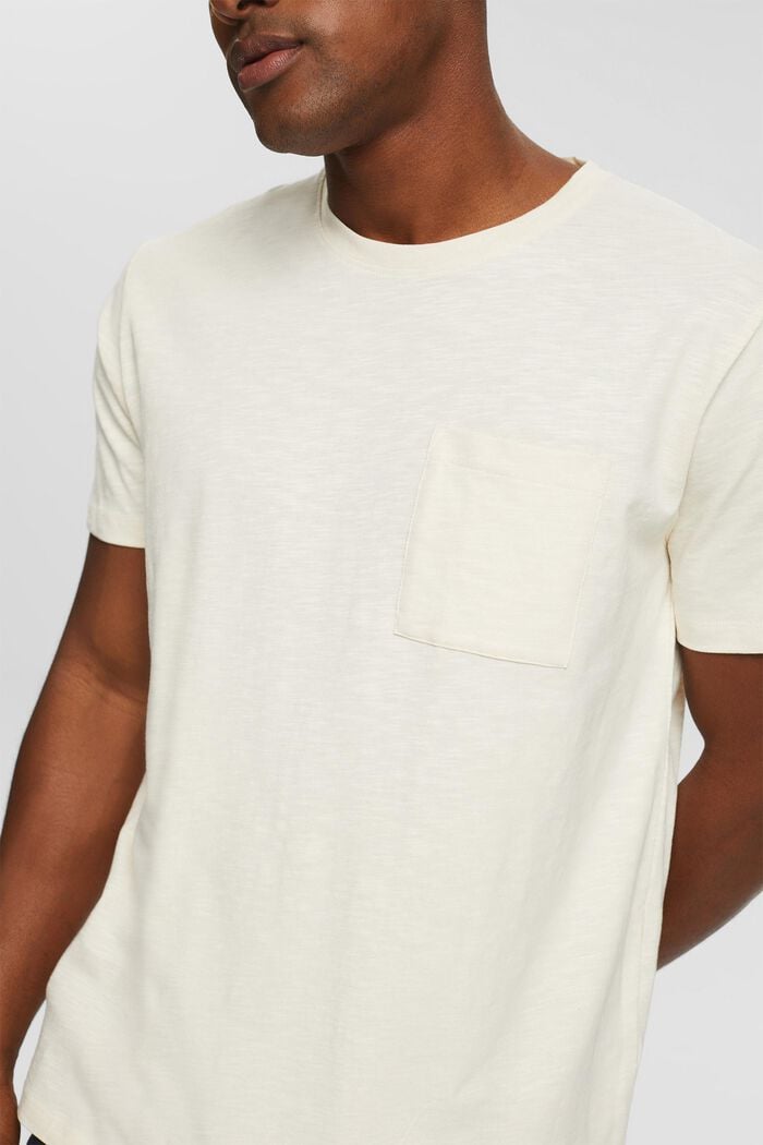 Jersey T-shirt with a breast pocket, CREAM BEIGE, detail image number 1