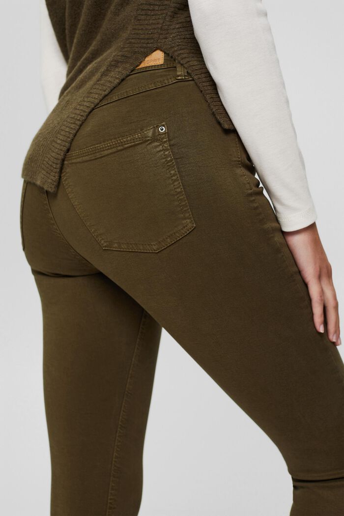 Ankle-length trousers with hem zips, DARK KHAKI, detail image number 2