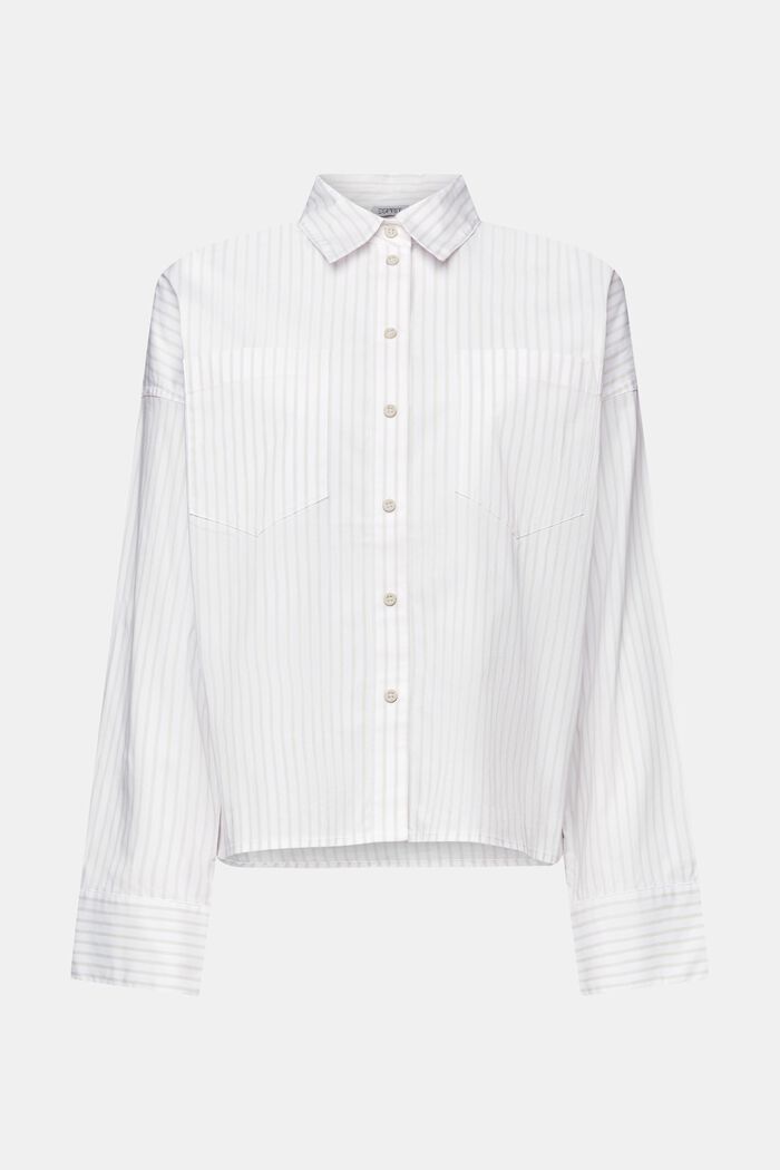 Striped Button-Down Shirt, LIGHT GREY, detail image number 6