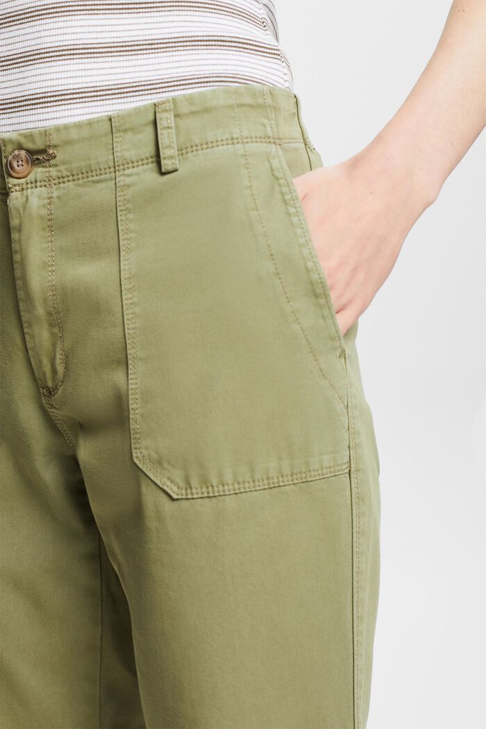 Capri trousers in pima cotton, LIGHT KHAKI, detail image number 4