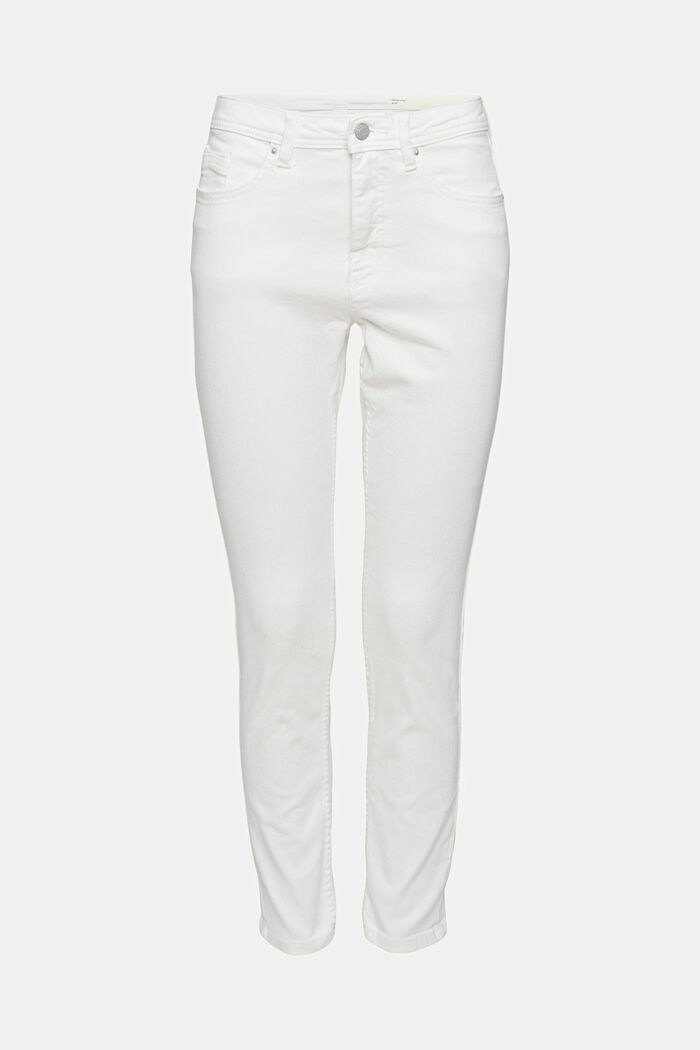 Stretch cotton trousers, OFF WHITE, detail image number 5