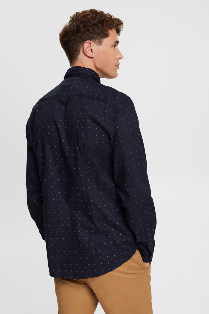 Button-down shirt with micro-print, NAVY, detail image number 3