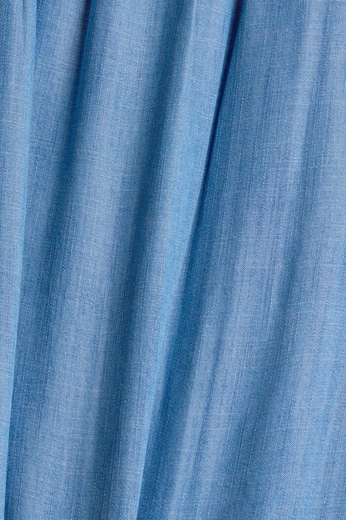 Made of TENCEL™: Denim-look blouse, BLUE MEDIUM WASHED, detail image number 4