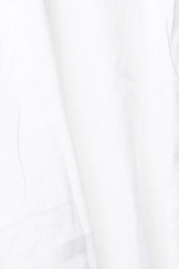 Made of blended linen: melange shirt, WHITE, detail image number 4