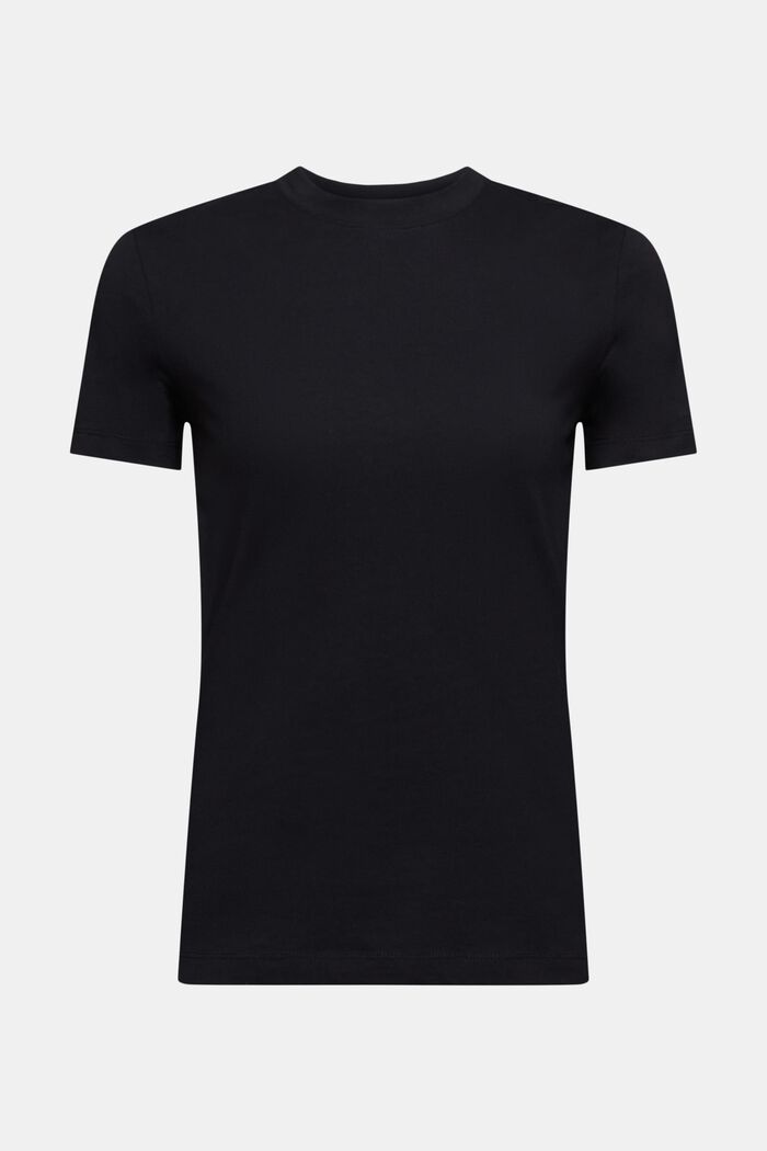 Crewneck T-Shirt, BLACK, detail image number 5