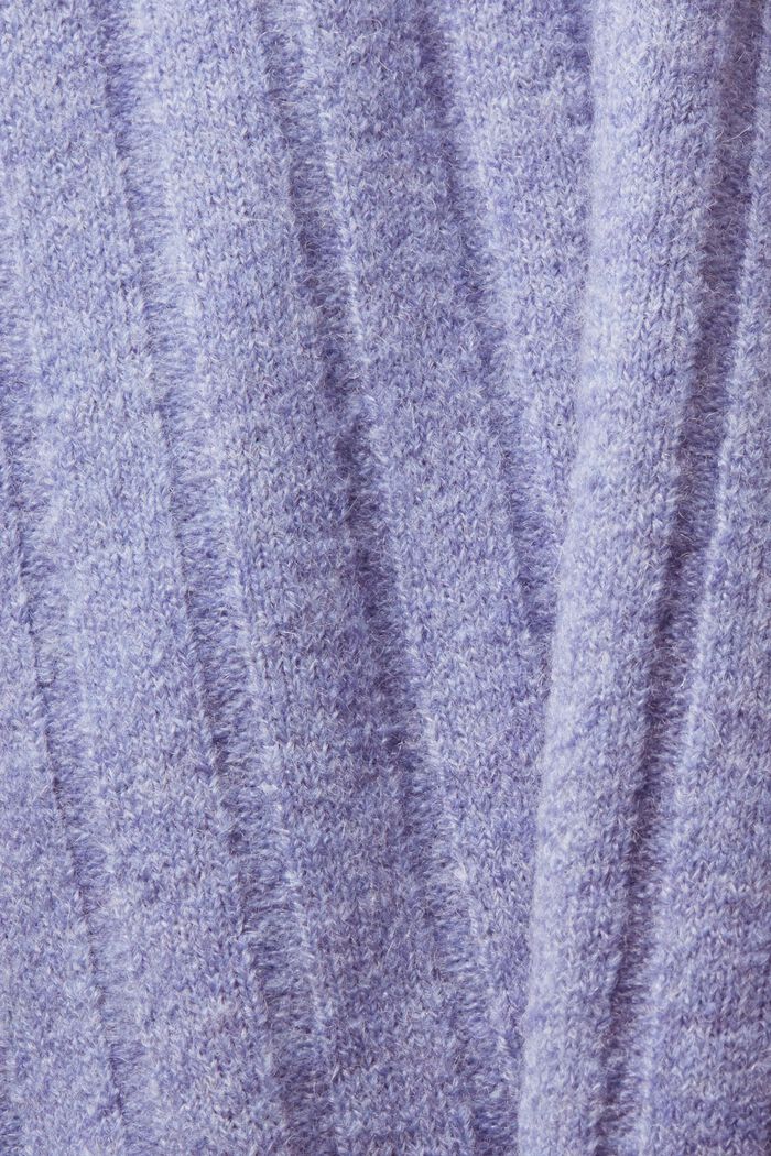 Flat Rib-Knit Sweater, BLUE LAVENDER, detail image number 5