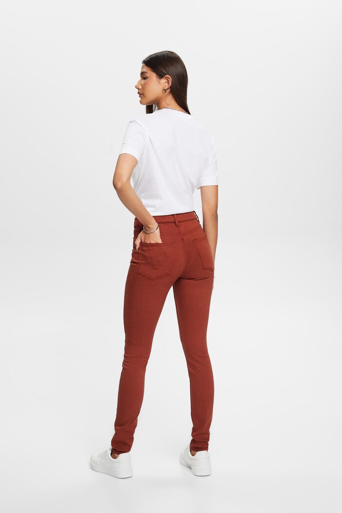 Mid-Rise Skinny Jeans, RUST BROWN, detail image number 3