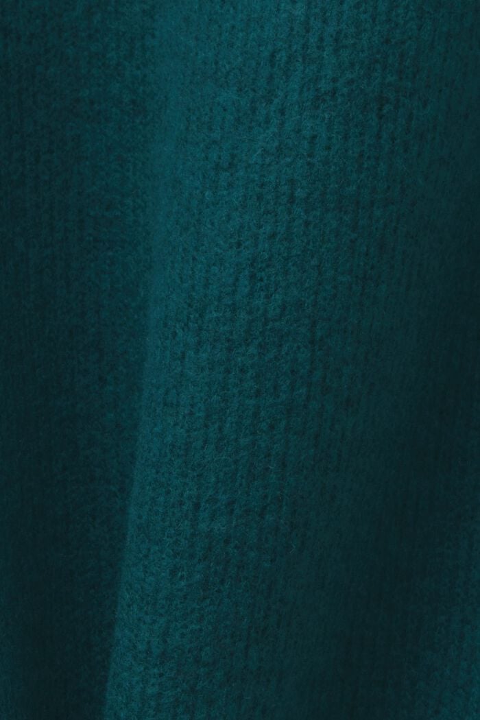 Rib-Knit Midi Skirt, EMERALD GREEN, detail image number 5