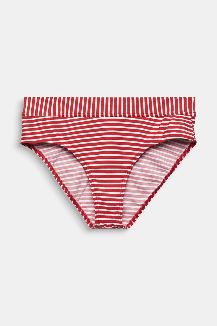 Recycled: striped midi briefs, RED, detail image number 1