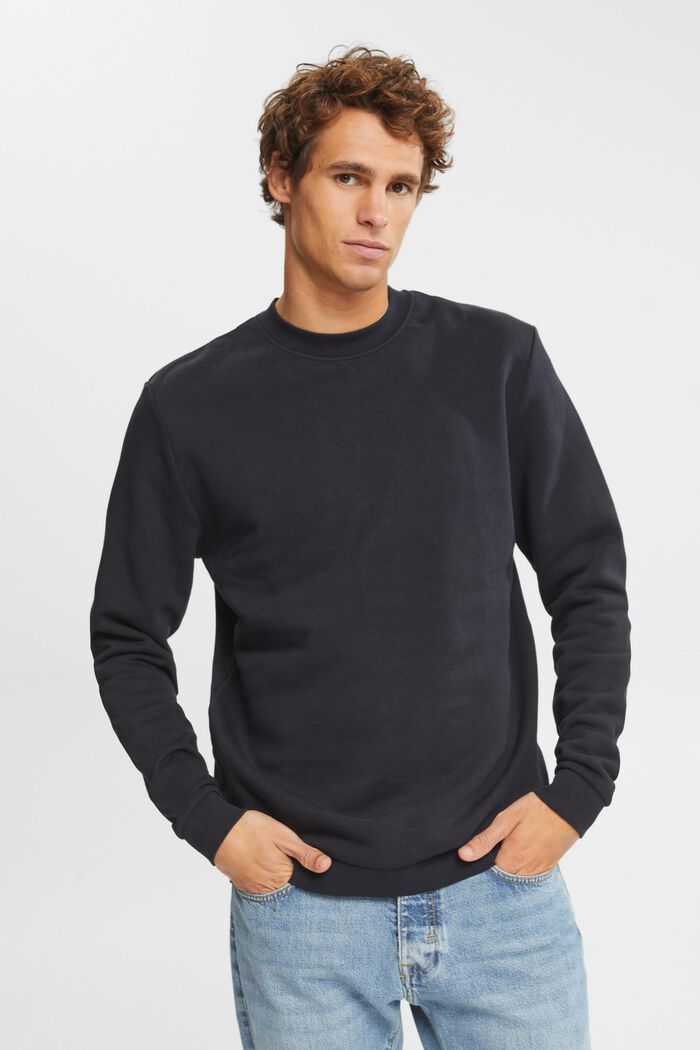 Print sweatshirt in a cotton blend, BLACK 5, detail image number 0