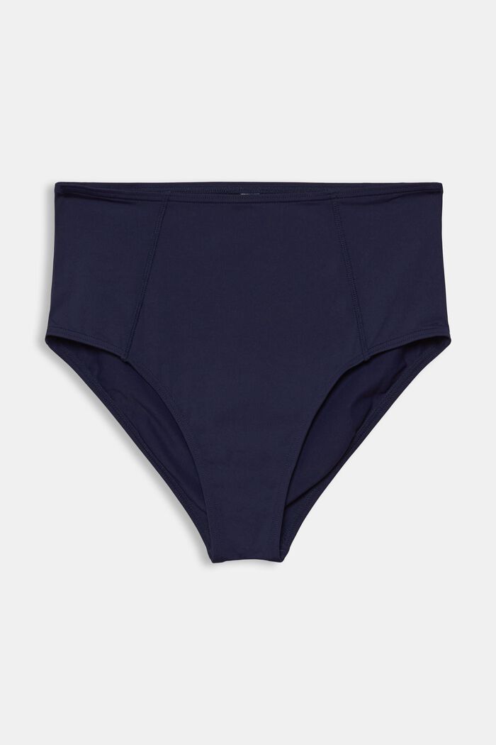 Recycled: plain high-waisted briefs, NAVY, detail image number 1
