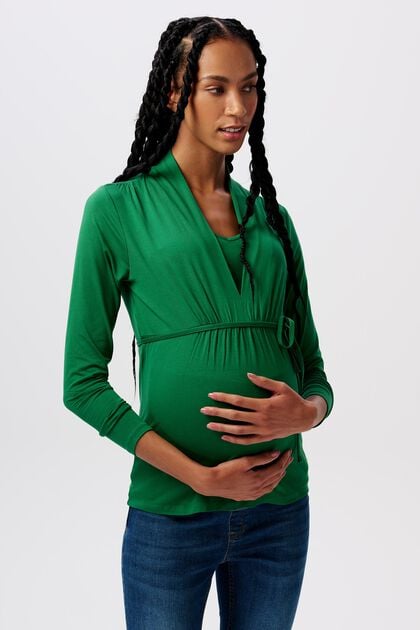 V-Neck Maternity Long Sleeve Top