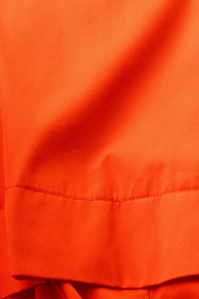 Short trench coat with belt, ORANGE RED, detail image number 4