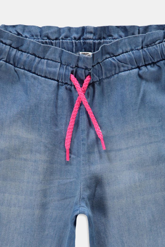 Jeans with a drawstring waistband, BLUE LIGHT WASHED, detail image number 2