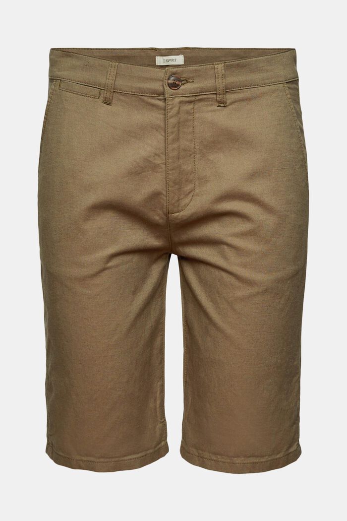 Blended linen shorts, DUSTY GREEN, detail image number 2