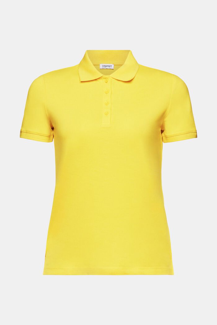 Jersey Polo Shirt, YELLOW, detail image number 6