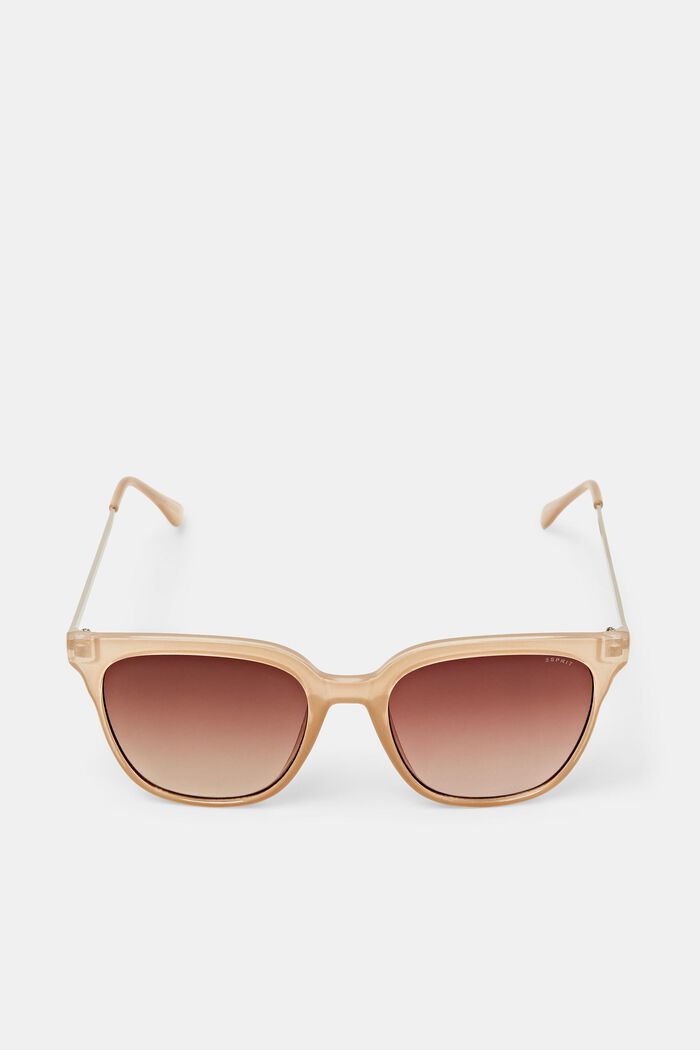 Square Framed Sunglasses, BEIGE, detail image number 0