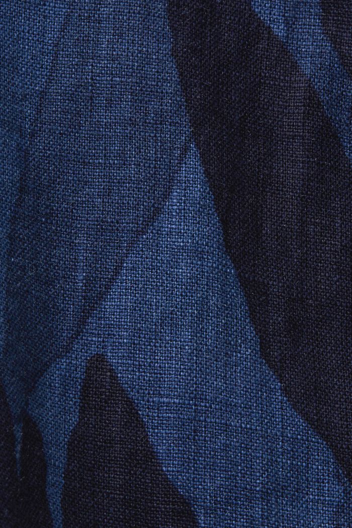 Patterned short sleeve shirt, 100% cotton, NAVY, detail image number 5