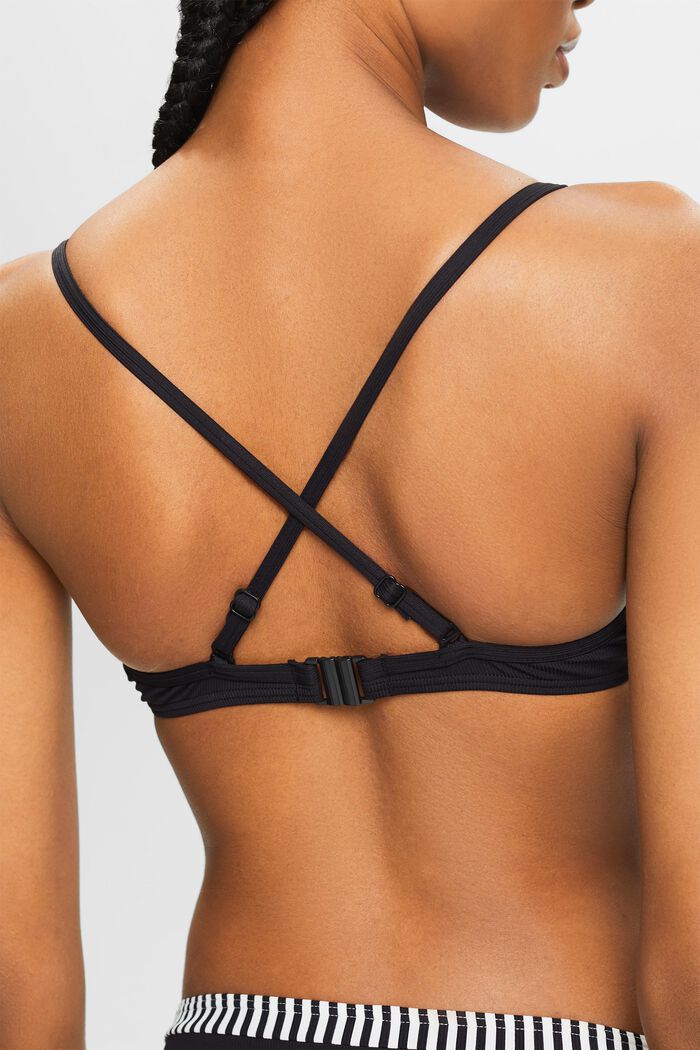 Padded Underwire Bikini Top, BLACK, detail image number 4