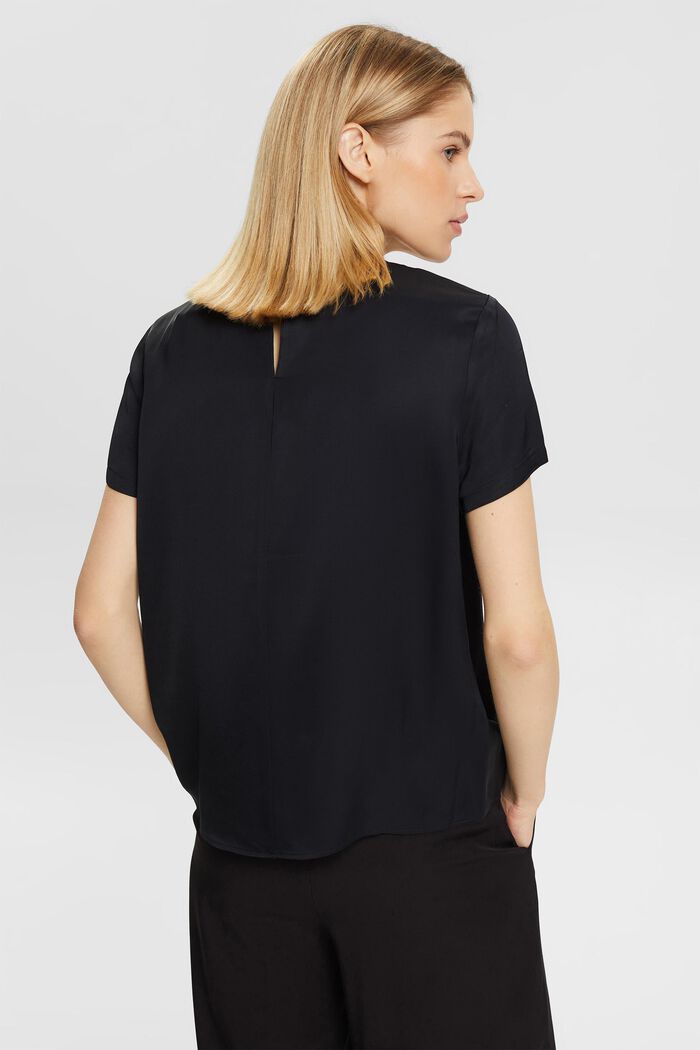 Satin blouse, BLACK, detail image number 3