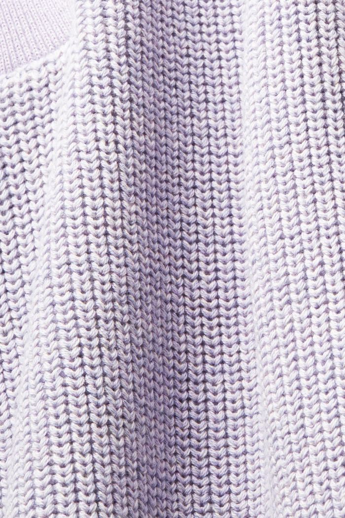 Textured Troyer Sweater, LAVENDER, detail image number 5
