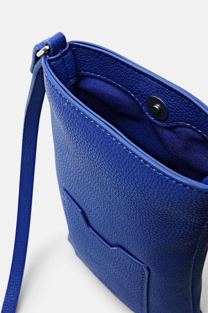 Faux Leather Crossbody Phone Pouch, BRIGHT BLUE, detail image number 2