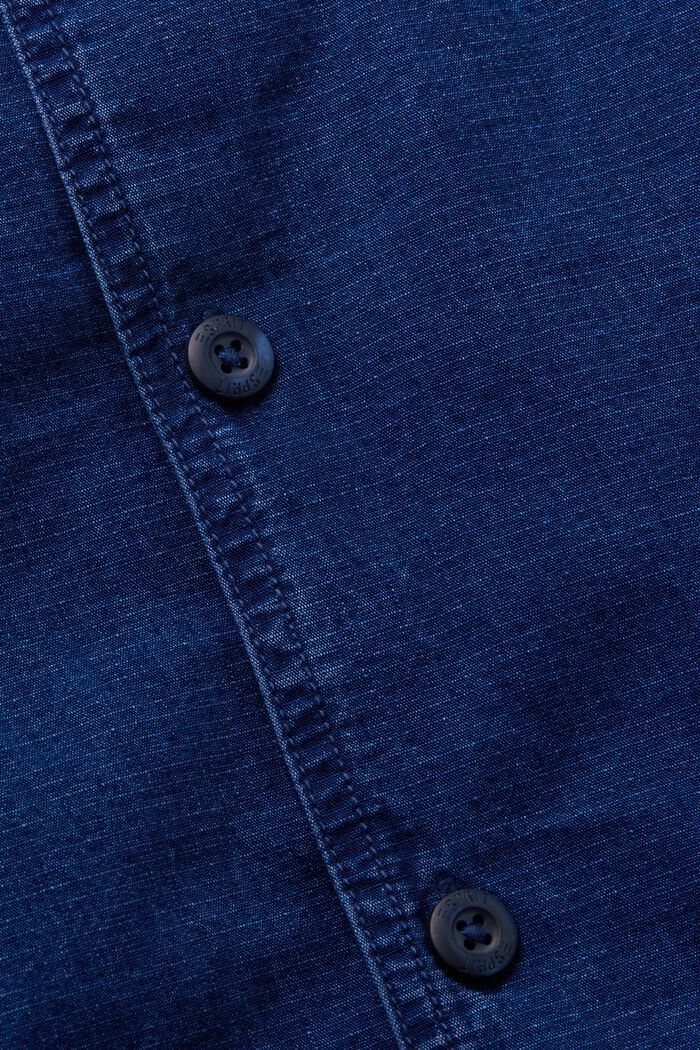 Short sleeve jeans shirt, 100% cotton, BLUE LIGHT WASHED, detail image number 6