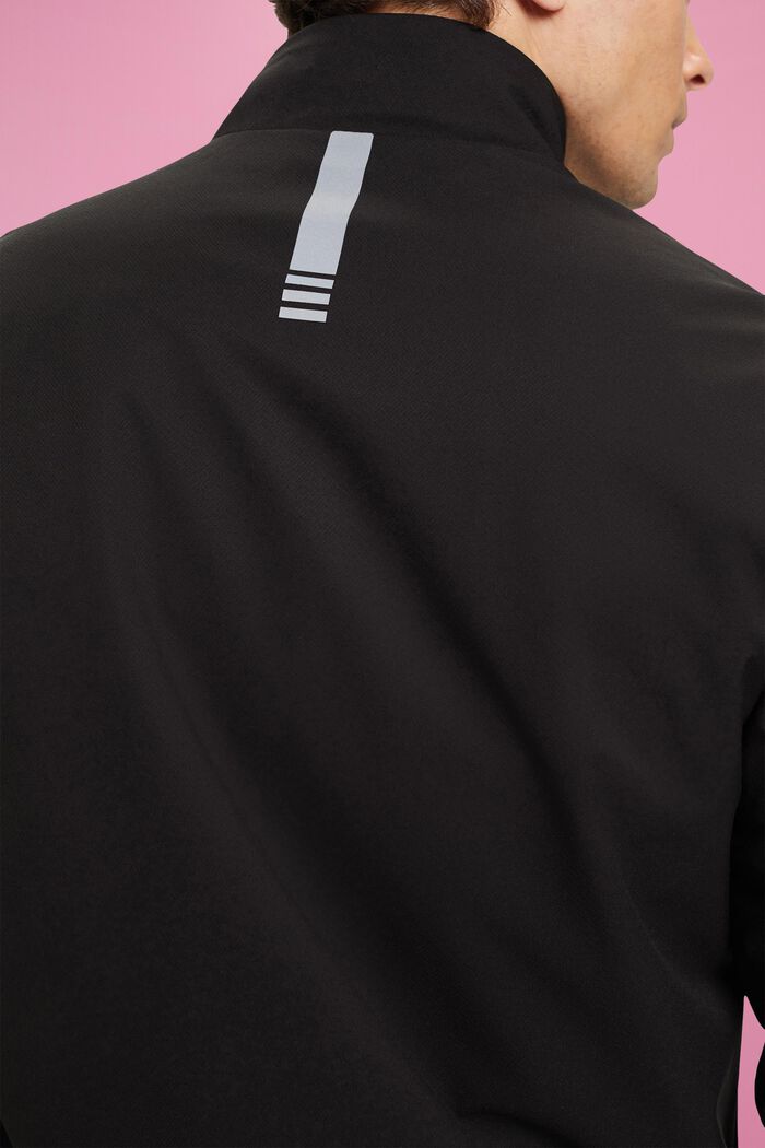 Herringbone softshell jacket, BLACK, detail image number 4
