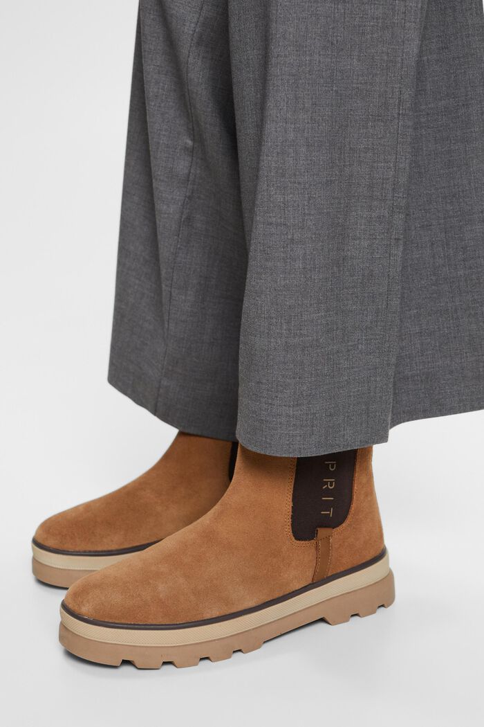 Suede Chelsea Boots, CARAMEL, detail image number 1