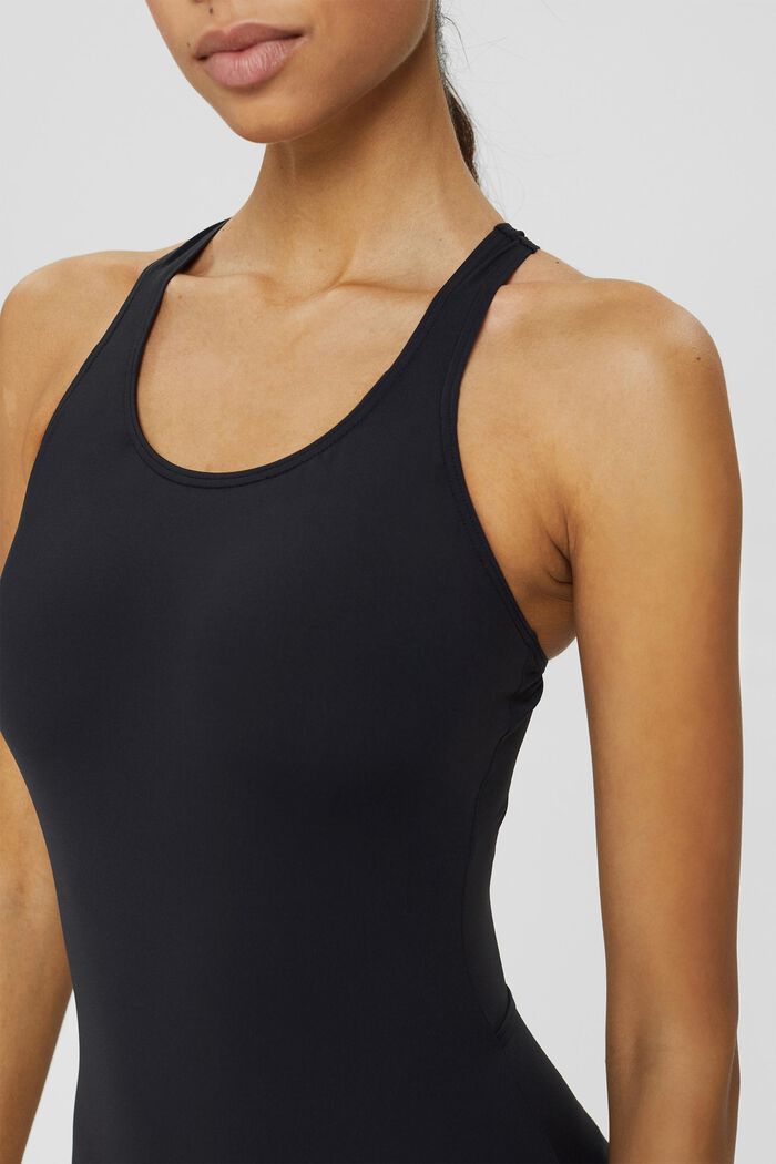Made of recycled material: unpadded swimsuit, BLACK, detail image number 0