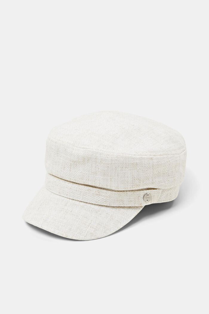 Structured Military Cap, OFF WHITE, detail image number 0
