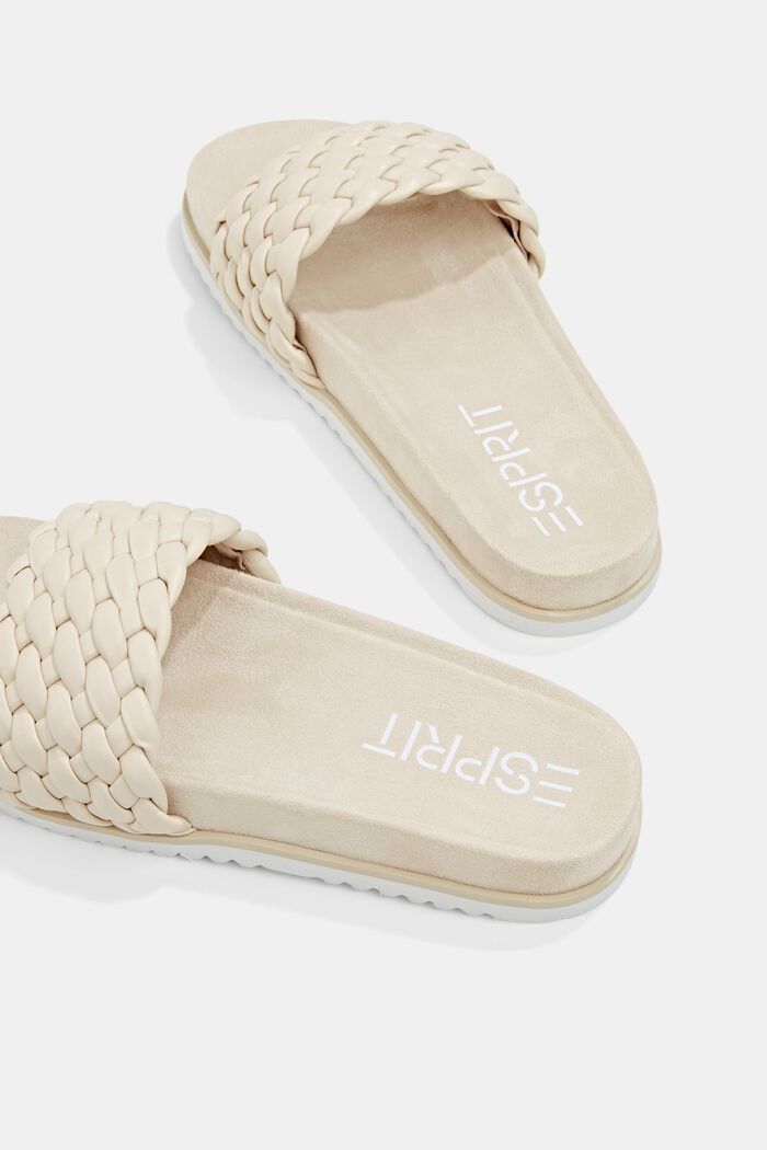 Slip-ons with braided straps, OFF WHITE, detail image number 5