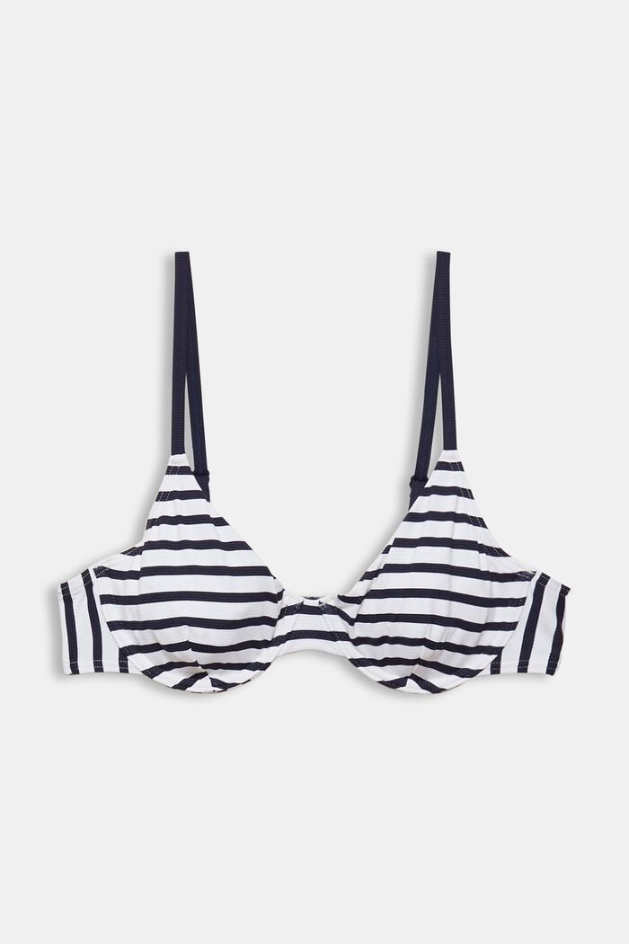 Recycled: Underwire top with stripes, NAVY, detail image number 4
