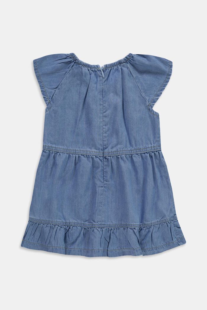 Denim dress with cap sleeves, BLUE BLEACHED, detail image number 1