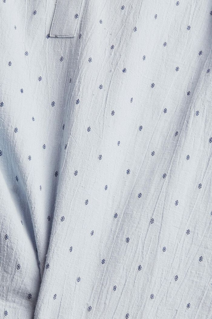 Patterned blouse with a cup-shaped neckline, LIGHT BLUE, detail image number 4