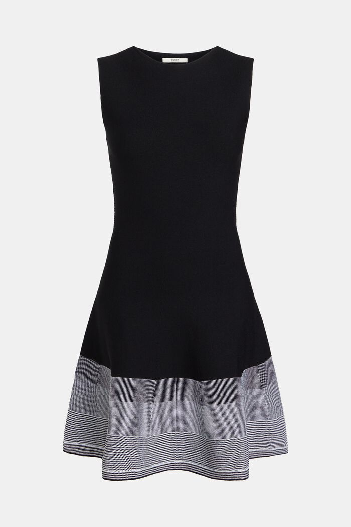 Seamless knit ombre dress, BLACK, detail image number 2