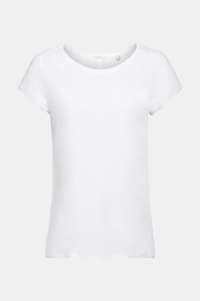 Slub cotton t-shirt, WHITE, detail image number 5