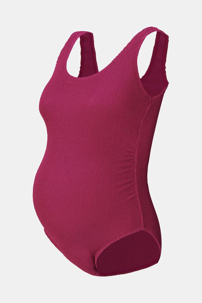 MATERNITY Textured Padded Swimsuit, BERRY, detail image number 3
