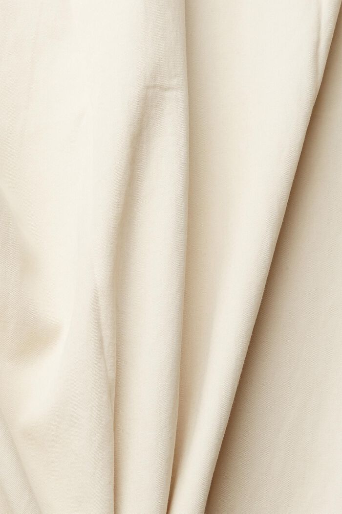 Shirt with a band collar in a TENCEL™ blend, CREAM BEIGE, detail image number 4