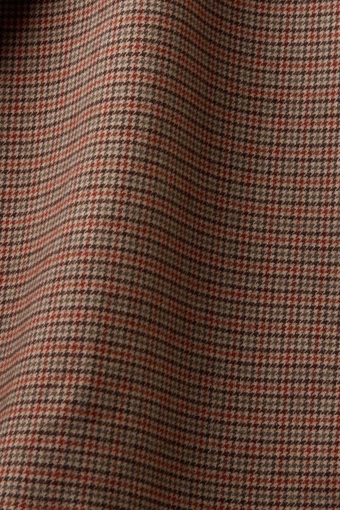 Checked single-button blazer, CARAMEL, detail image number 4