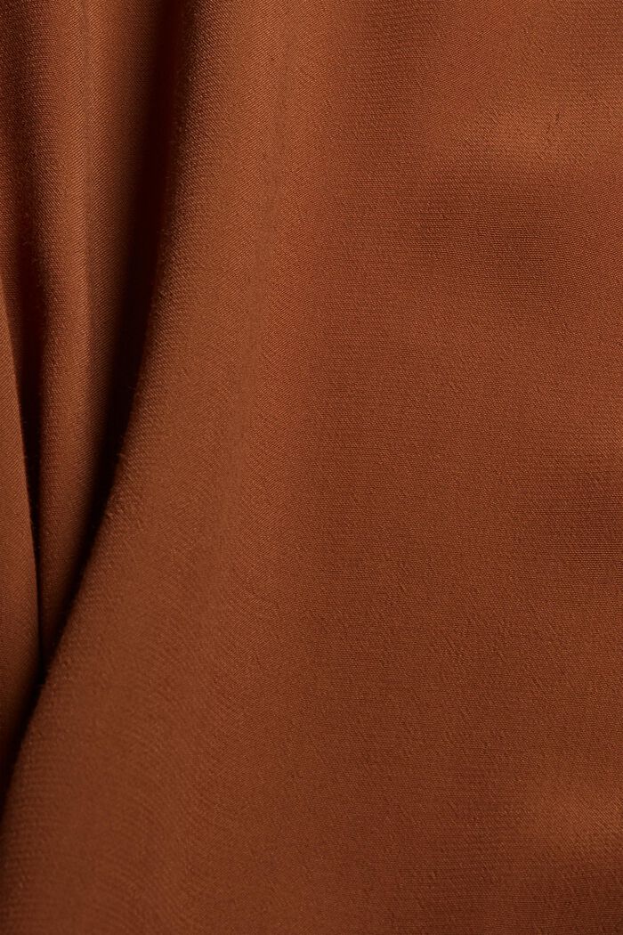 Wide blouse with balloon sleeves, LENZING™ ECOVERO™, TOFFEE, detail image number 4