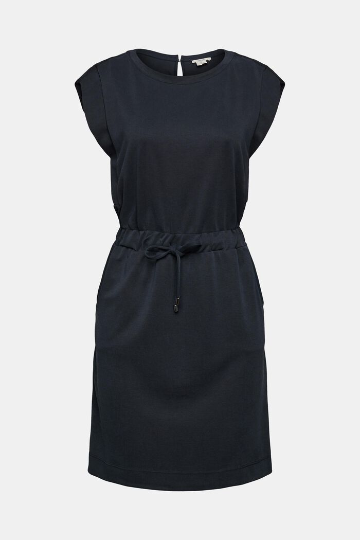 Containing TENCEL™: Dress with drawstring ties, BLACK, detail image number 2