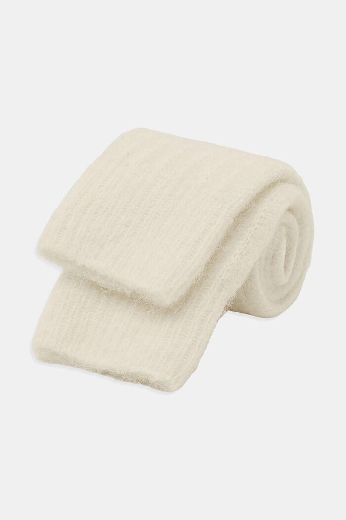 Wool Alpaca Blend Socks, OFF WHITE, detail image number 1