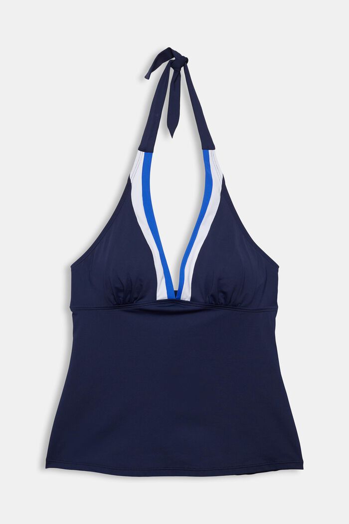 Tankini top with halterneck straps, NAVY, detail image number 4