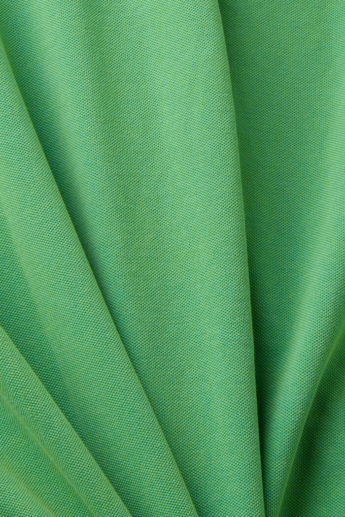 Stone-washed cotton pique polo shirt, GREEN, detail image number 5