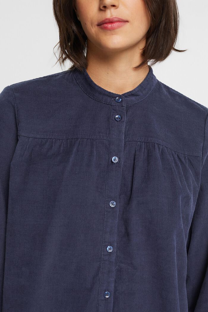 Corduroy blouse, NAVY, detail image number 0