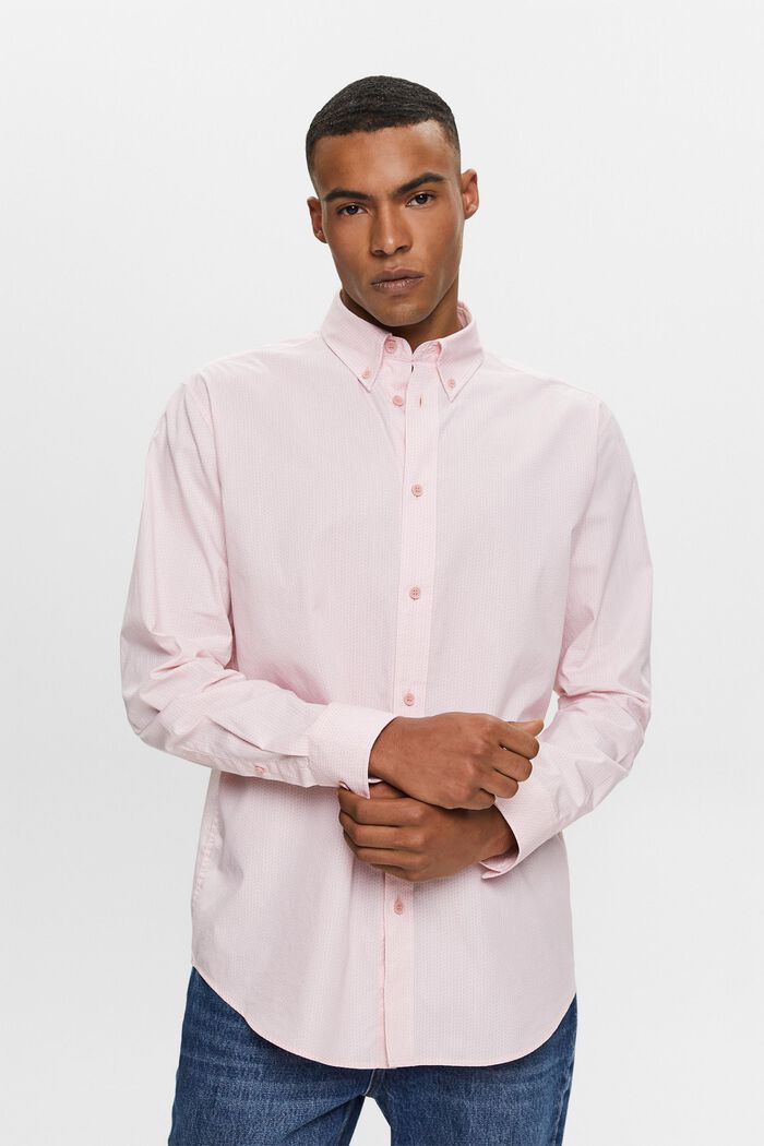 Cotton Poplin Shirt, OLD PINK, detail image number 0