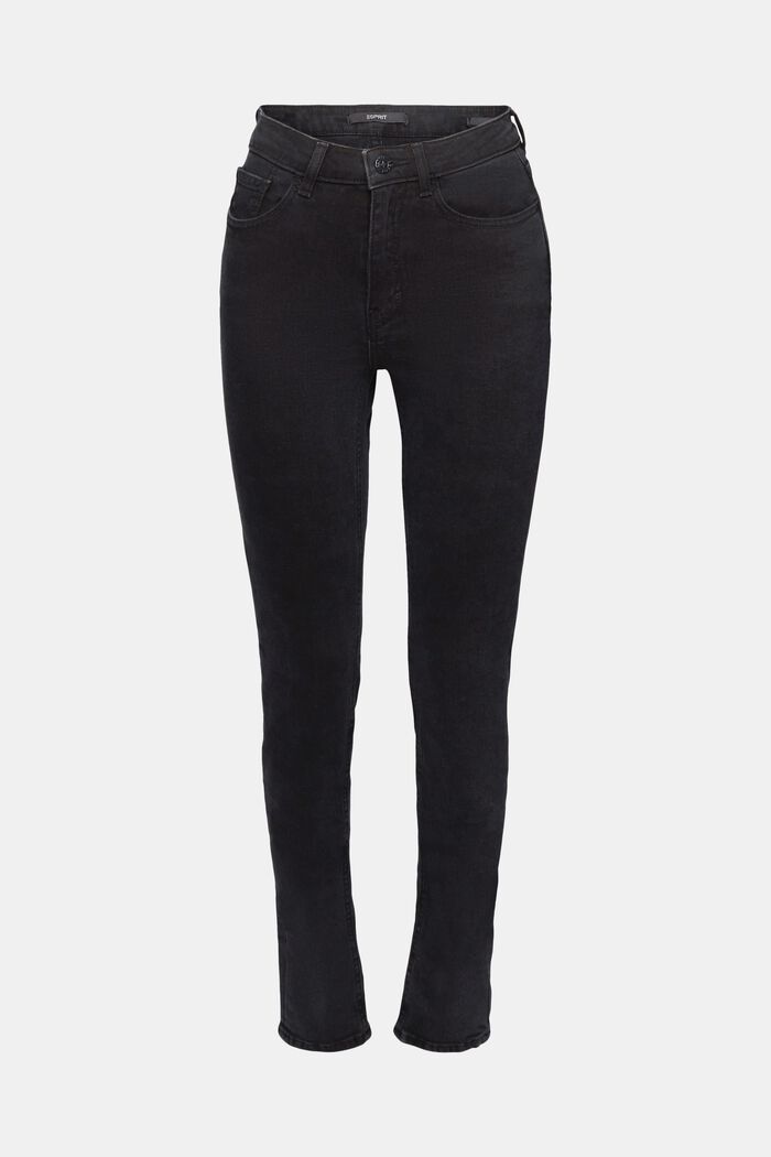Black denim jeans, BLACK DARK WASHED, detail image number 7