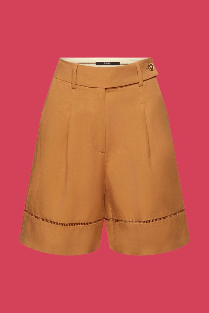 Bermuda shorts with bobbin lace, CAMEL, detail image number 6